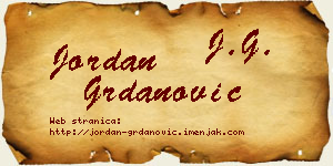 Jordan Grdanović vizit kartica
